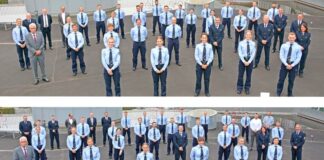 Landrat Thomas Hendele begrüßte die neuen Beamtinnen und Beamten im Kreis Mettmann. Foto: Polizei