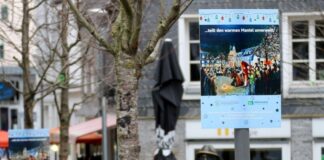 Im vergangenen Jahr gab es statt Martinszug einen durch Plakate geführten Rundgang - ebenfalls wegen Corona. Foto: Volkmann/archivbild