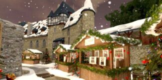 Schloss Burg bietet einen virtuellen Weihnachtsmarkt an. Bild: Schloss Burg/Excit3d
