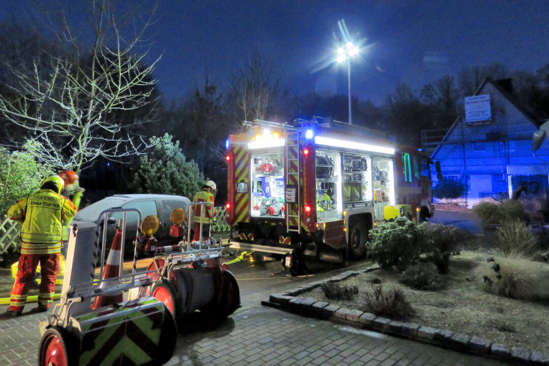 Mit 26 Einsatzkräften war die Feuerwehr an der Freiherr-vom-Stein-Straße im Einsatz. Foto: Feuerwehr Heiligenhaus