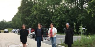 Ina Besche-Krastl, Ute Meier, Esther Kanschat und Siedi Serag treten für die Grünen im Kreis Mettmann an. Foto: Grüne