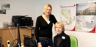 Silke de Roode (links) und Angelina Sobotta vom City-Ladenmanagement stehen interessierten Immobilieneigentümern und Gewerbetreibenden als Ansprechpartnerinnen zur Verfügung. Foto: Stadt Ratingen