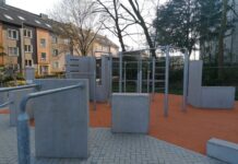 Die Parkour-Anlage an der Rheinstraße. Foto: Kreisstadt Mettmann