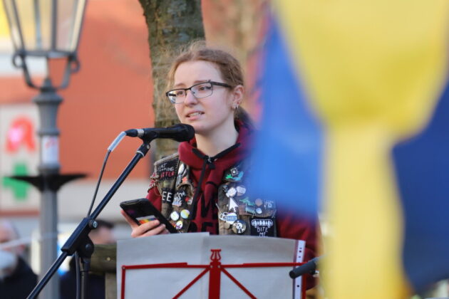 Demo Wülfrath Ukraine. Foto: André Volkmann