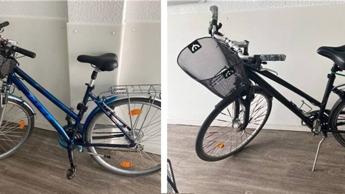 Zwei Fahrräder hat die Polizei sichergestellt - nun werden die Eigentümer gesucht. Fotos: Polizei