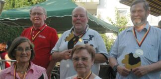 Das waren die Sieger im Jahr 2019: Brunhilde Huning, Bürgerkönigin Ulla Zündorf, Günter Schlüter, Willi Patzwahl und Günter Steidel. Foto: Schützenverein/Archiv