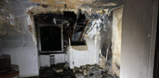 Die Dachgeschossräume nach dem Feuer. Foto: Feuerwehr Ratingen
