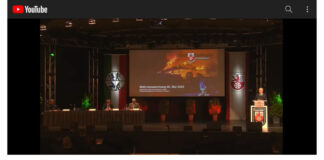 Die Feuerwehr-Versammlung gab es auch als Livestream im Internet. Foto: FW Ratingen