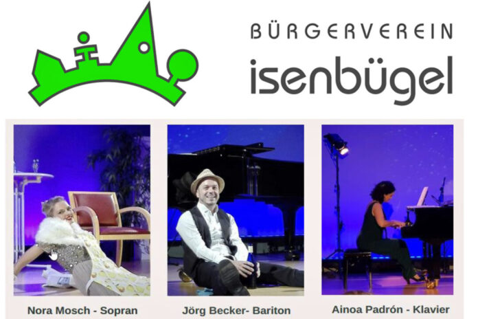 Der Bürgerverein Isenbügel präsentiert: "Drei Sekt ein Klavier - Alles nur schöner Schein!" Grafik: Bürgerverein