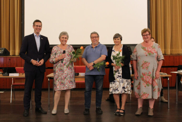 Edeltraud van Venrooy, Peter Knitsch und Ursula Meyer. Foto: Stadt Erkrath