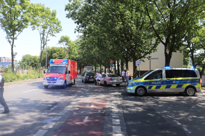 Der Unfallort in Monheim am Rhein. Foto: Polizei