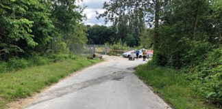Der Unfallbereich an der Bruchhauser Straße. Foto: Polizei