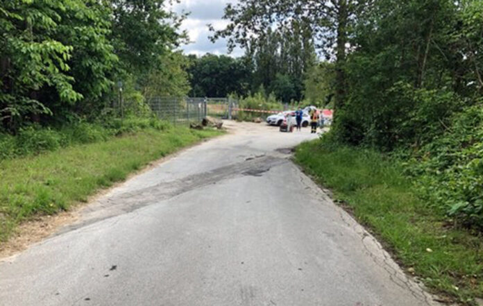 Der Unfallbereich an der Bruchhauser Straße. Foto: Polizei