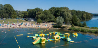 Der Wasserpark am Unterbacher See. Foto: Wibit Sports GmbH 
