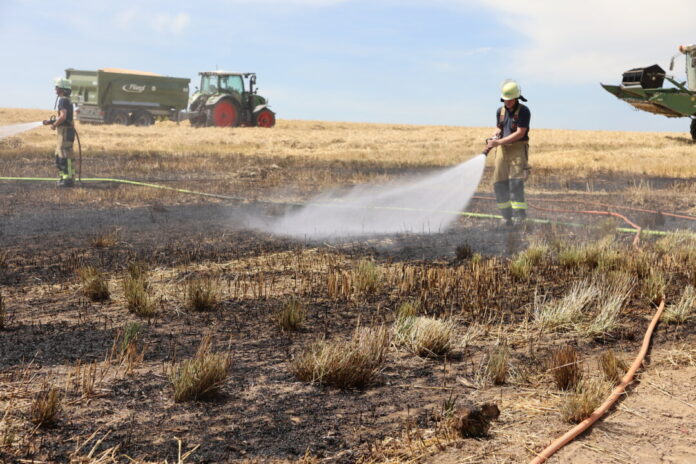 Löscharbeiten an der Einsatzstelle. Foto: Feuerwehr Essen