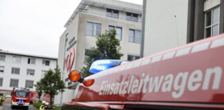 Ein Blick auf die Einsatzstelle am Uniklinikum Essen. Foto: Feuerwehr Essen