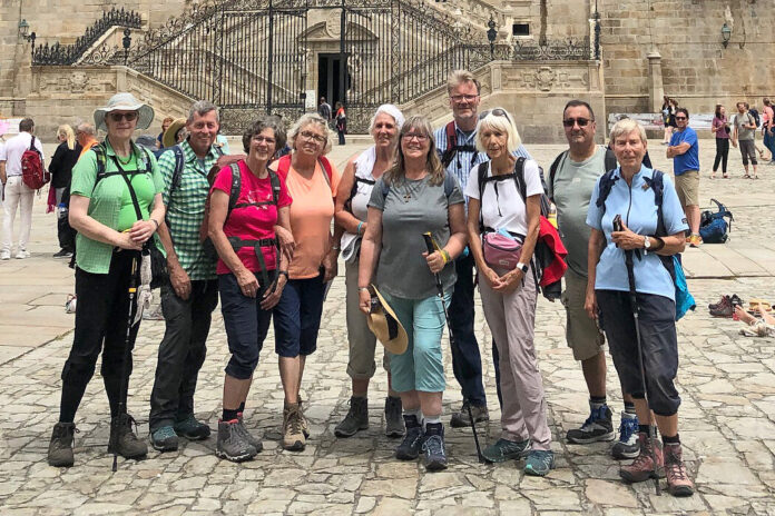 Die Wallfahrer-Gruppe aus Velbert bei ihrer ANkunft in Santiago de Compostela. Foto: privat