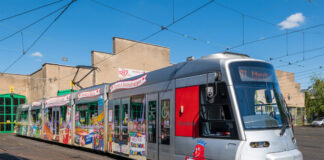 Die Jubiläumsbahn für die Düsseldorfer Jonges. Foto: Rheinbahn
