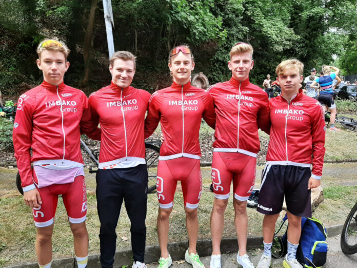 Die Ratinger Sportler in Grimma: Leon Vollstedt, Christopher Reiß, Lennard Böge, Jan Ortjohann und Jan Baumgarten. Foto: TTR 08