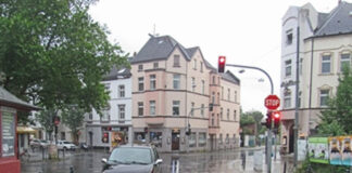Die Unfallstelle in Ratingen-Mitte. Foto: Polizei