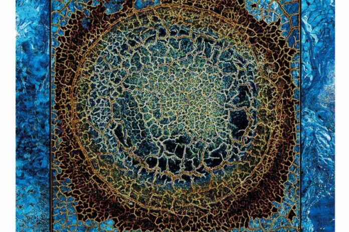 In der Big-Banner-Ausstellung der Dortmunder Gruppe sind u.a. Werke von Roul Schneider, Rosa Fehr-von Iltern und Maria Teresa Crawford zu sehen - hier: "Genesis II" von Roul Schneider. Bild: Künstler