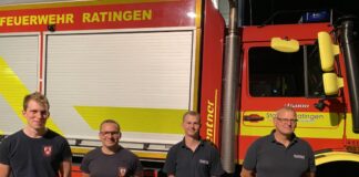 Von links nach rechts: C. Schenk, S. Wirtz, M. Marzian, D. Frohnert. Foto: FW Ratingen
