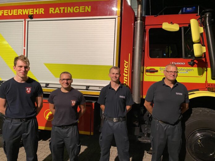 Von links nach rechts: C. Schenk, S. Wirtz, M. Marzian, D. Frohnert. Foto: FW Ratingen