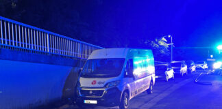 Der Brandort an der Grubenstraße in Heiligenhaus. Foto: Polizei