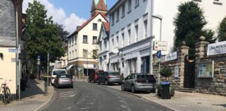 Der falscher Zebrastreifen in Essen-Werden. Foto: Polizei