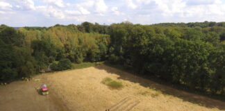 Das Übungsgeschehen aus der Luft. Foto: FW Ratingen
