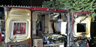 Auch der Innenraum und das Inventar des Wohnmobils wurden schwer beschädigt. Foto: Polizei