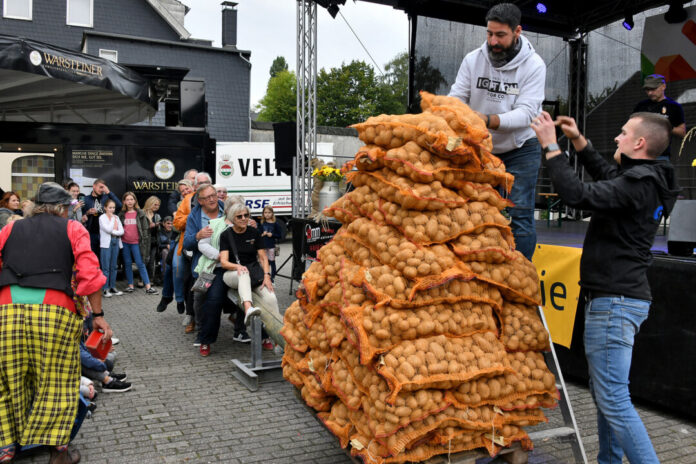 Neuer Rekord: Ganze 675 Kilo Kartoffeln wurden für den guten Zweck aufgewogen. Foto: Mathias Kehren