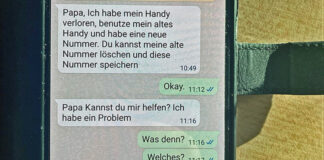 Ein Senior hat eine betrügerische WhatsApp-Nachricht bekommen. Foto: Polizei/Symbolbild