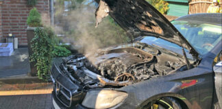Der Brandort in Lintorf. Foto: Polizei