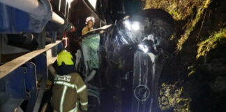 Der Wagen nach dem Unfall. Foto: FW Ratingen