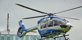 Ein Polizeihubschrauber ist zu sehen. Foto: Polizei