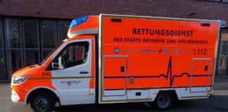 Ein Rettungsfahrzeug der Städte Ratingen und Heiligenhaus. Foto: FW Ratingen
