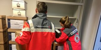Beim Roten Kreuz ist man mit Vorbereitungsarbeiten beschäftigt. Foto: DRK