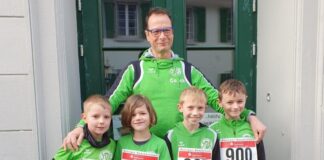 Die Kids des TuS 08 Lintorf traten bei Ratingens Traditionslauf an. Foto: Verein