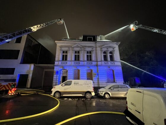 Großbrand in Velbert-Mitte.