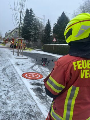 Großbrand in Velbert-Mitte.