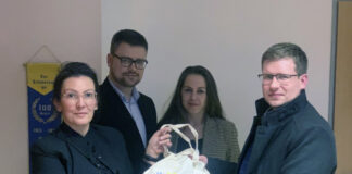 Katarzyna Lorenc (OSLM), Karol Korczyński, Mariia Kobytska, Bartłomiej Potocki (Fundacja Ukraina). Foto: OSLM