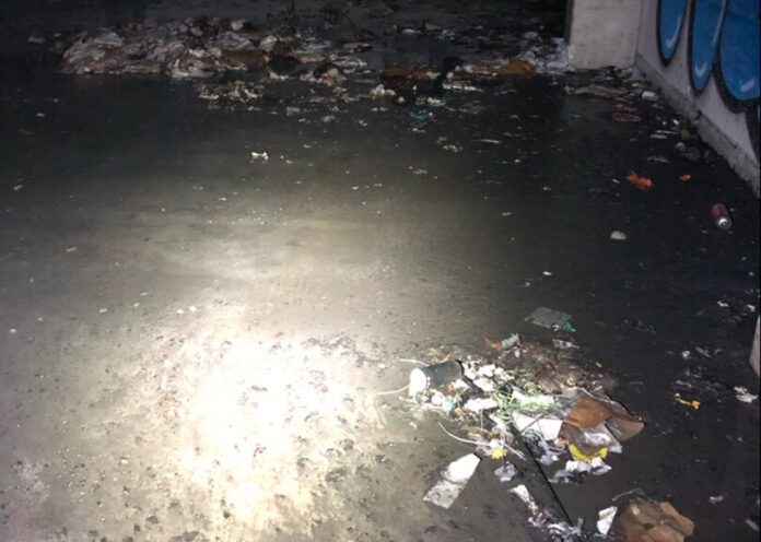 Am späten Sonntagabend brannte ein Papiercontainer in einer leerstehenden Lagerhalle vollständig ab. Foto: Polizei