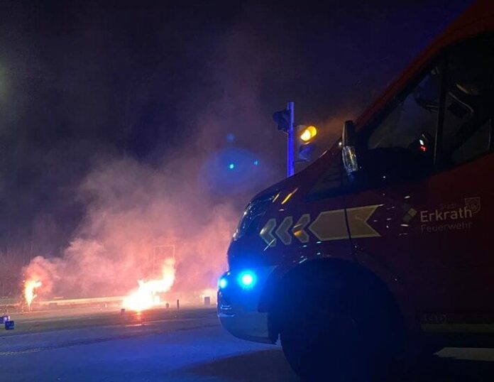Die Einsatzbilanz der Erkrather Feuerwehr zur Silvesternacht fällt ernüchternd aus. Foto: FW Erkrath
