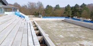 Die neue Badewassertechnik wird man nicht sehen, die Verbesserungen am Sportbecken und der Tribüne hingegen schon. Foto: Stadtwerke Velbert