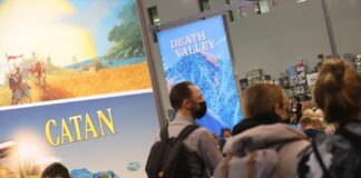 Catan ist ein Klassiker, bleibt als Thema der Brettspielszene aber stets erhalten - hier auf der Spielemesse in Essen. Foto: Volkmann