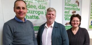 Der neue Fraktionsvorstand: André Feist-Lorenz, Andreas Kanschat und Esther Kanschat. Foto: Grüne