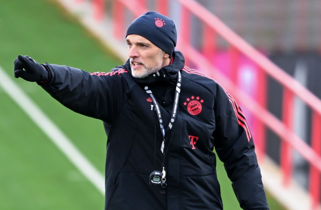 Der neue Bayern Trainer Thomas Tuchel leitet erstmals das Training.