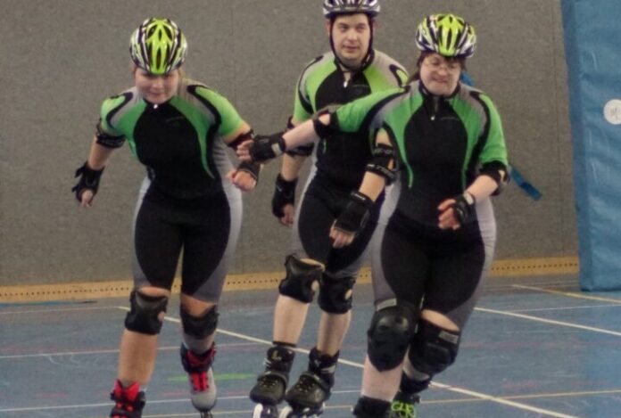 Die Roller-Skater der Lebenshilfe beim Training. Foto: Lebenshilfe