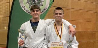 Roman und Konstantin Distel nach dem Sichtungsturnier. Foto: TBW